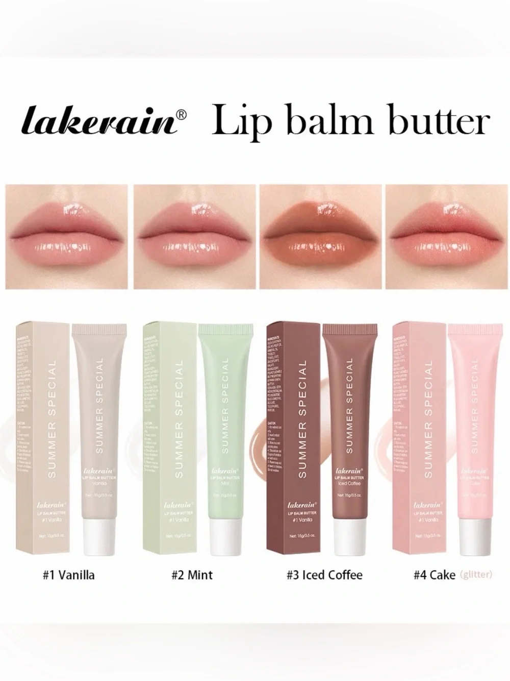 Lakerain Summer Special Lip Balm Butter - #2 Mint (0.5 oz / 15g) NIB